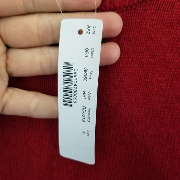 J. CREW 100% Lambswool Crewneck Pullover Sweater Crimson Red Slim Fit Size S - Picture 8 of 8